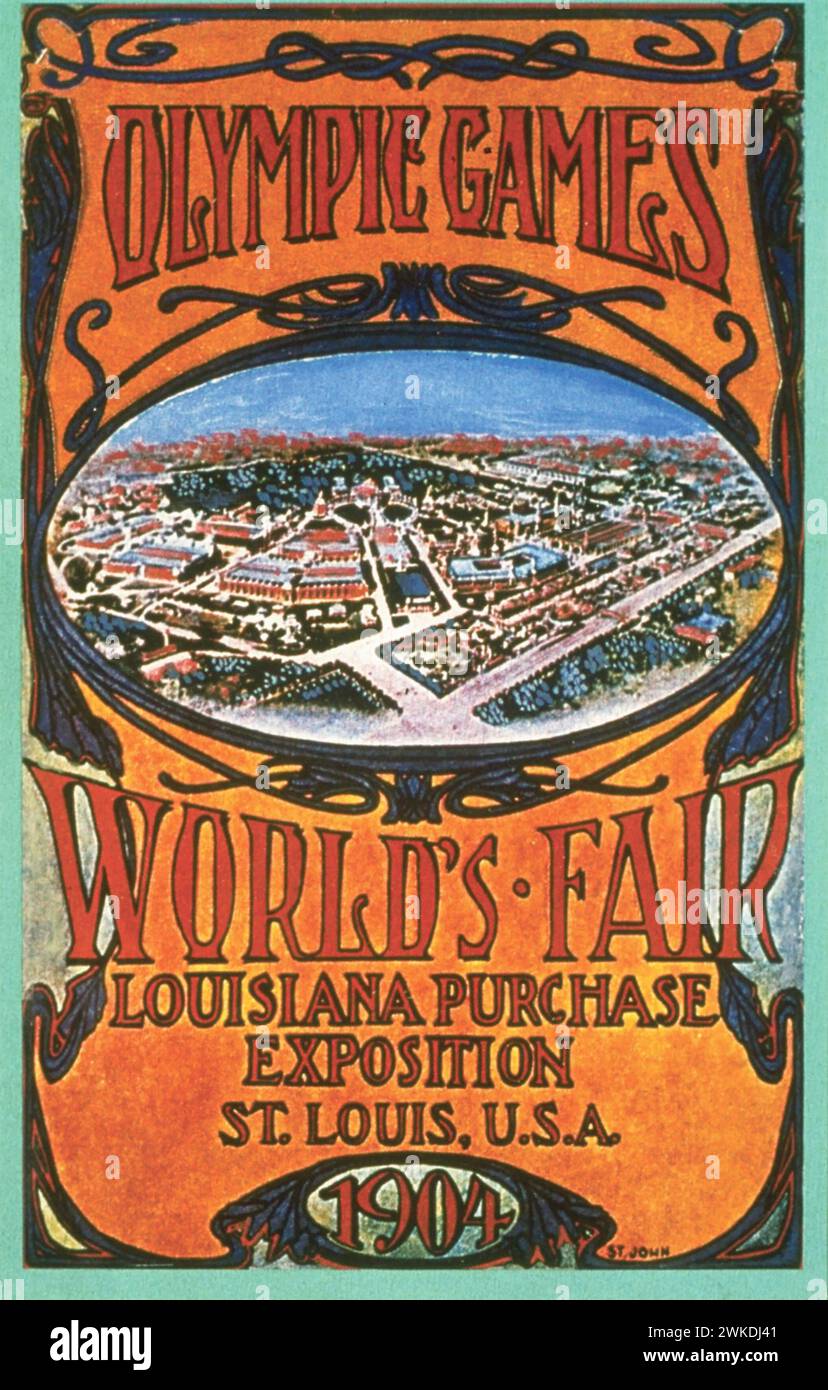 1904 OLIMPIADI ESTIVE e Fiera Mondiale a St. Louis, Louisiana. Foto Stock