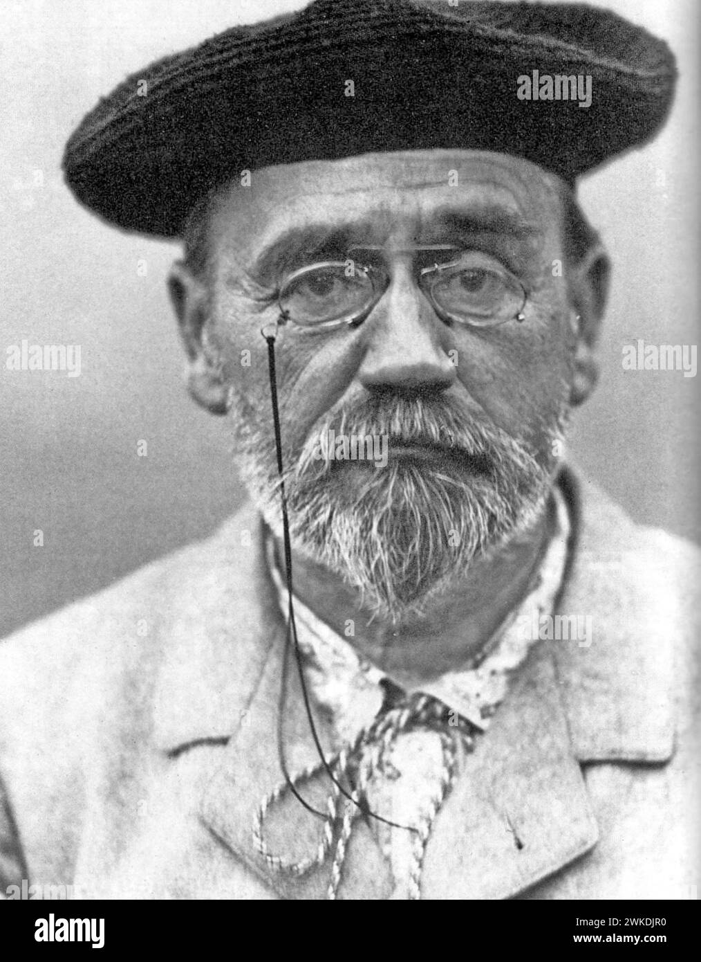 EMILE ZOLA (1840-1902) romanziere e drammaturgo francese nel 1902 Foto Stock