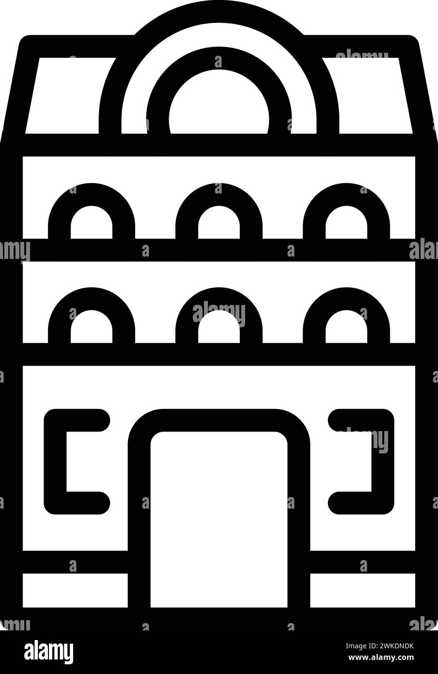 Il vettore dell'icona del quartiere dei canali di Amsterdam. Metropoli urbana di città. Tradizionale punto di riferimento olandese Illustrazione Vettoriale
