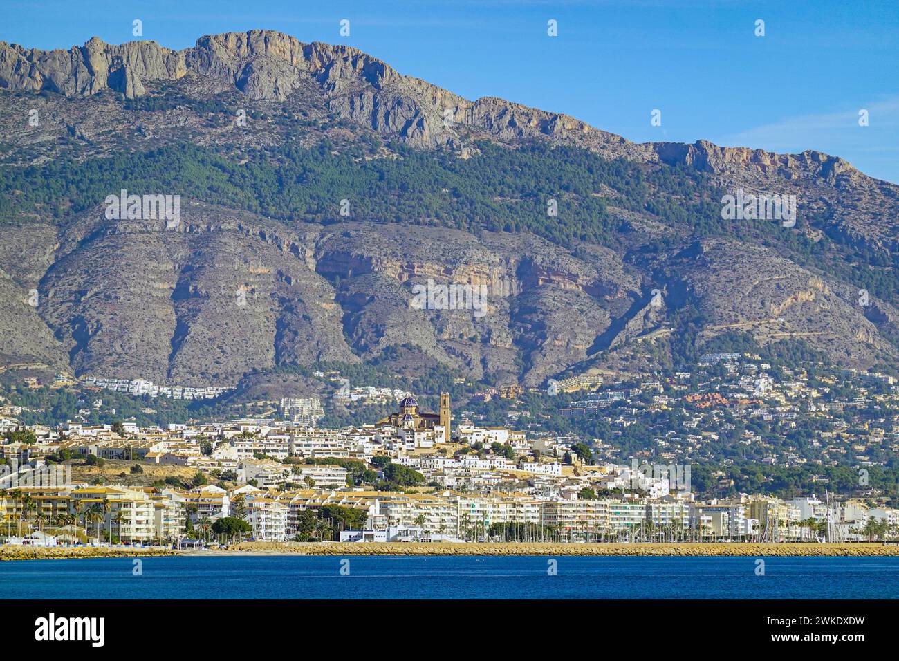 La Costa Blanca, Spagna, la destinazione invernale più popolare d'Europa Foto Stock