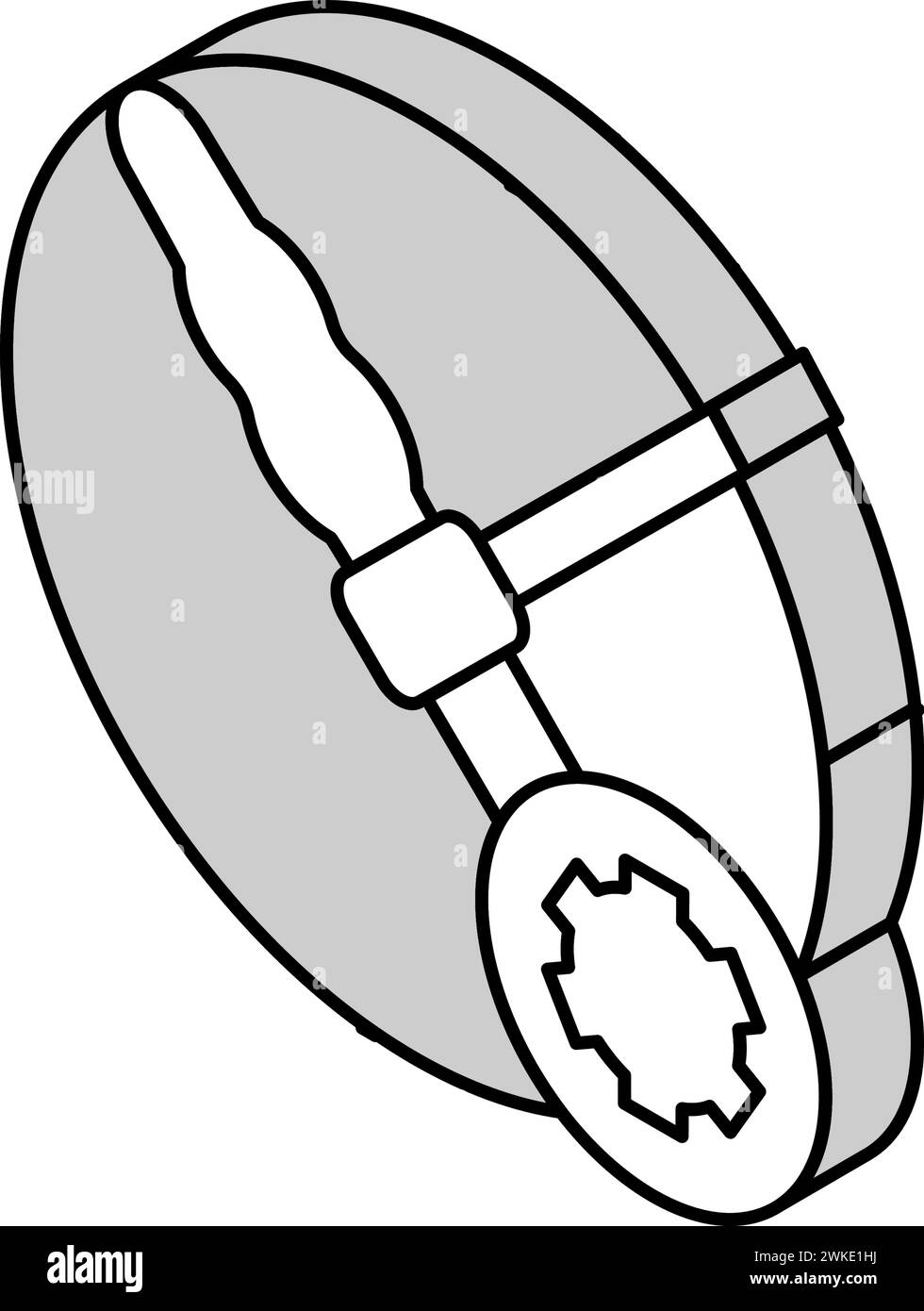 immagine vettoriale dell'icona isometrica del trattamento cicatrice di dermabrasione Illustrazione Vettoriale