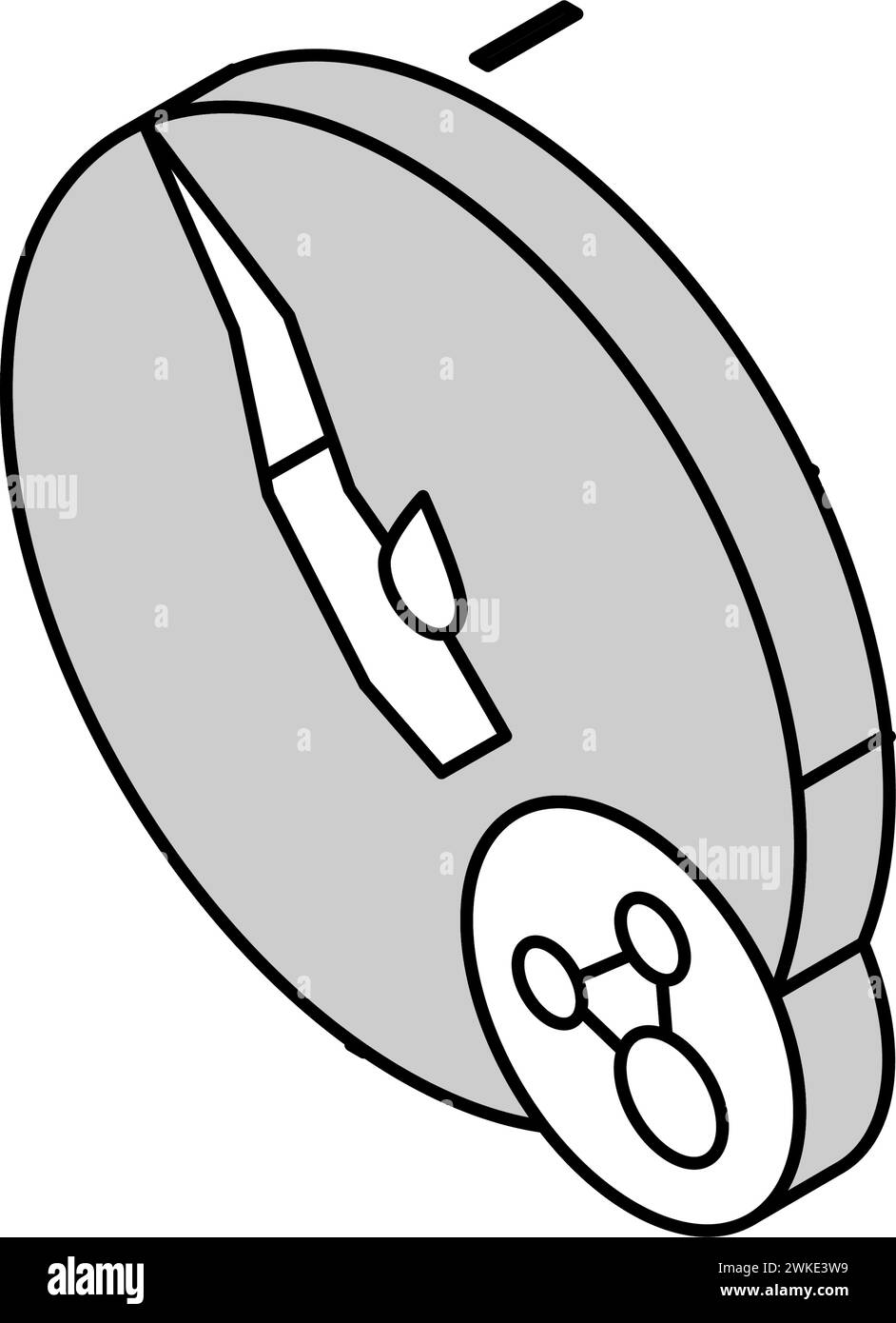 illustrazione vettoriale dell'icona isometrica del trattamento con cicatrice a strappo chimica Illustrazione Vettoriale