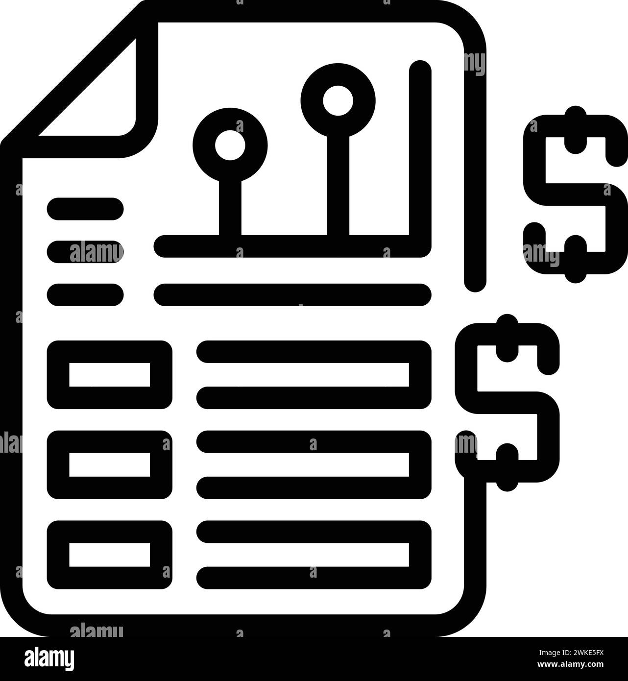 L'icona di accumulo ricchezza delinea il vettore. Crescita degli investimenti aziendali. Strategia di aumento del reddito Illustrazione Vettoriale