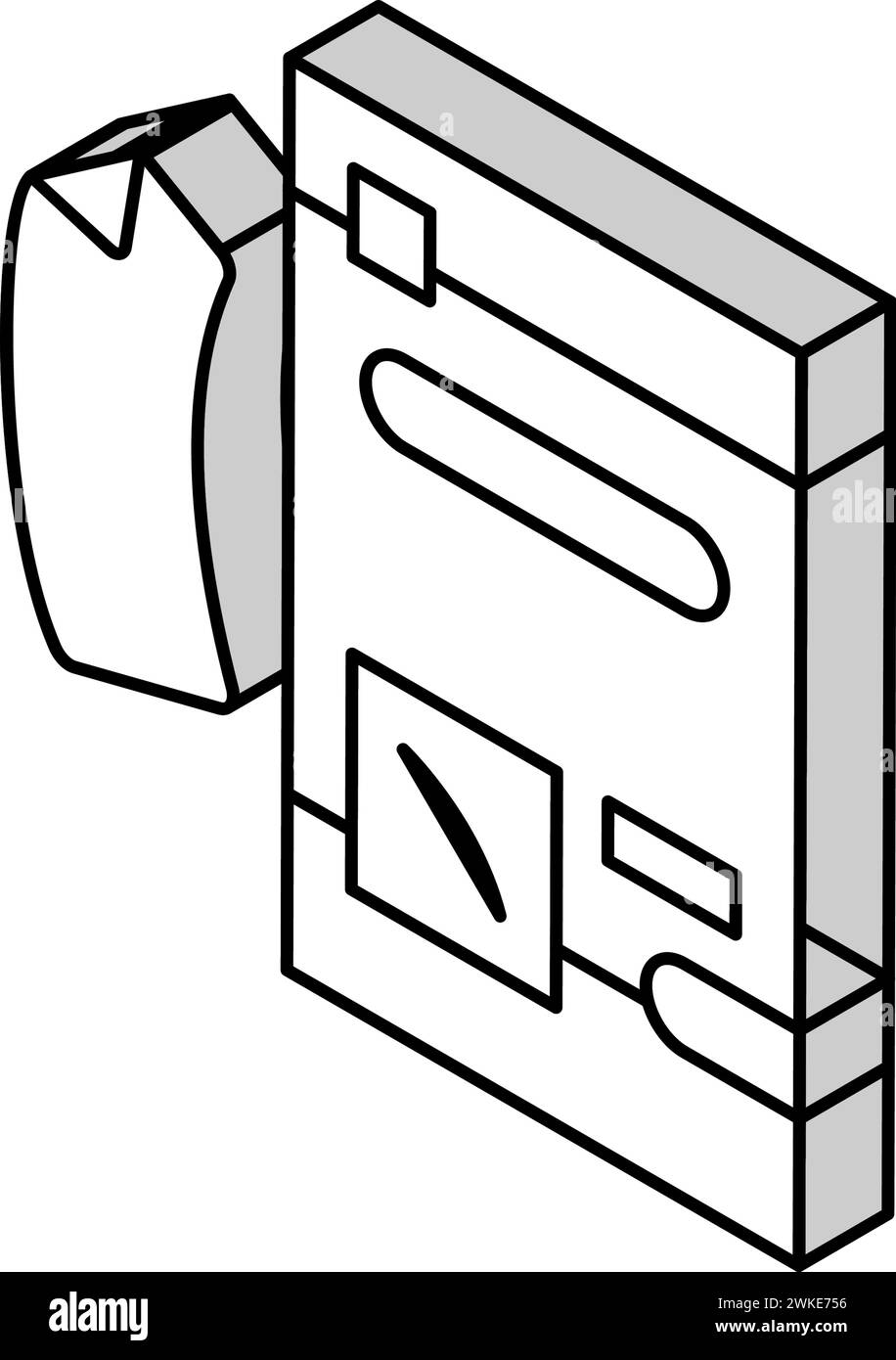 illustrazione vettoriale dell'icona isometrica della cicatrice per la rimozione della crema Illustrazione Vettoriale