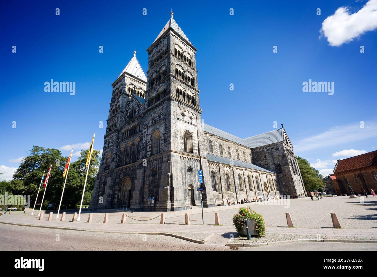 Cattedrale di San Lorenzo Lund in stile romanico, Svezia Foto Stock