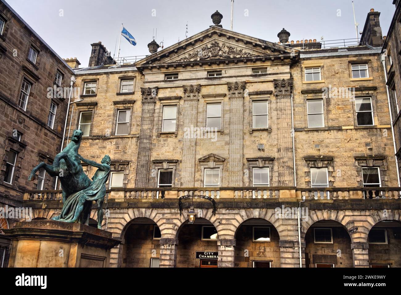 Regno Unito, Scozia, Edimburgo City Chambers Foto Stock