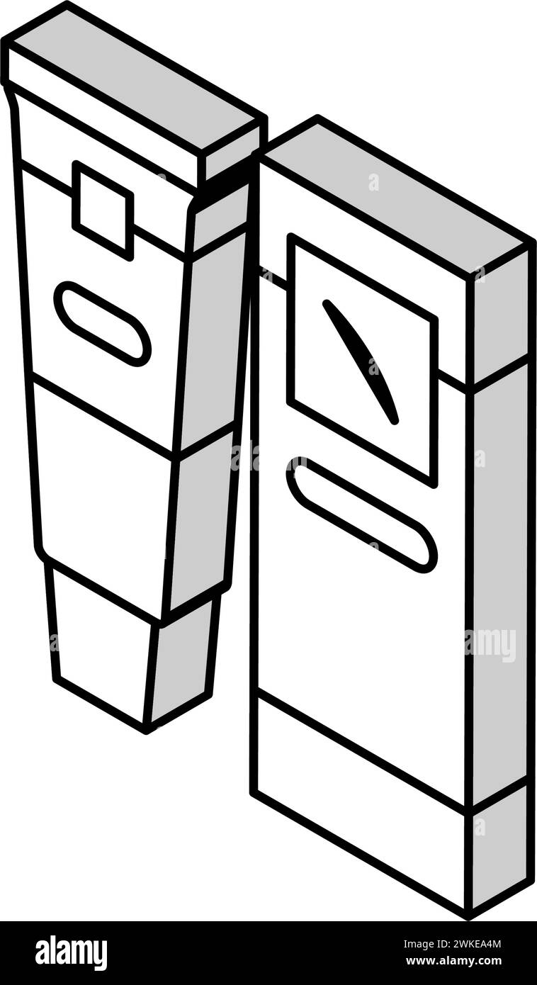 illustrazione vettoriale dell'icona isometrica della cicatrice dell'acne iperpigmentazione Illustrazione Vettoriale