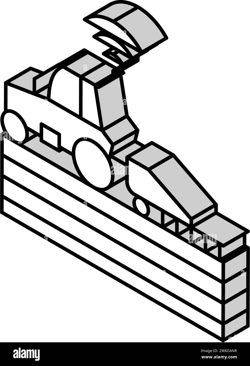 illustrazione vettoriale dell'icona isometrica dell'agricoltura agricola intelligente per la coltivazione Illustrazione Vettoriale