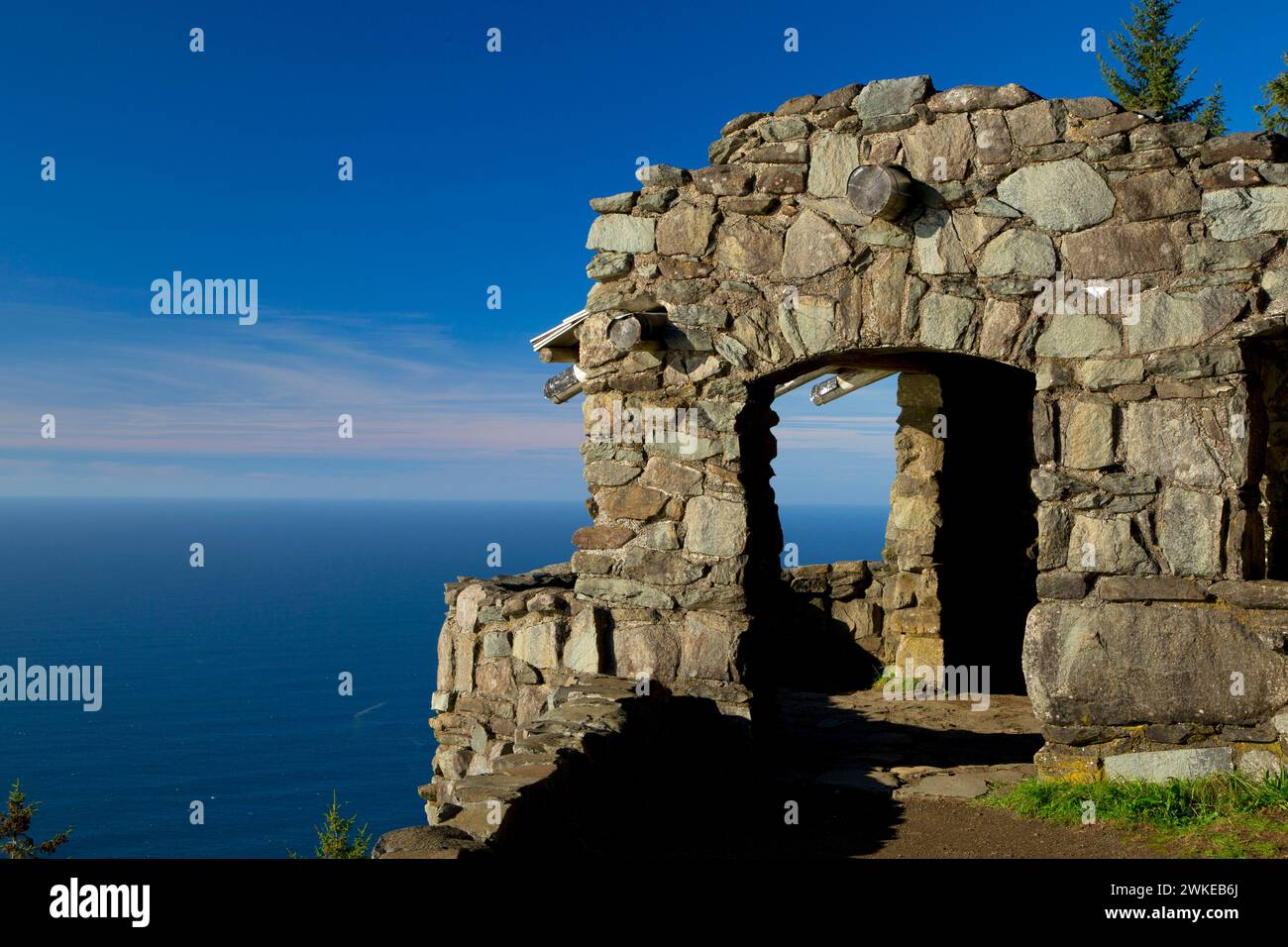 West Shelter, Cape Perpetua Scenic Area, Siuslaw National Forest, Oregon Foto Stock