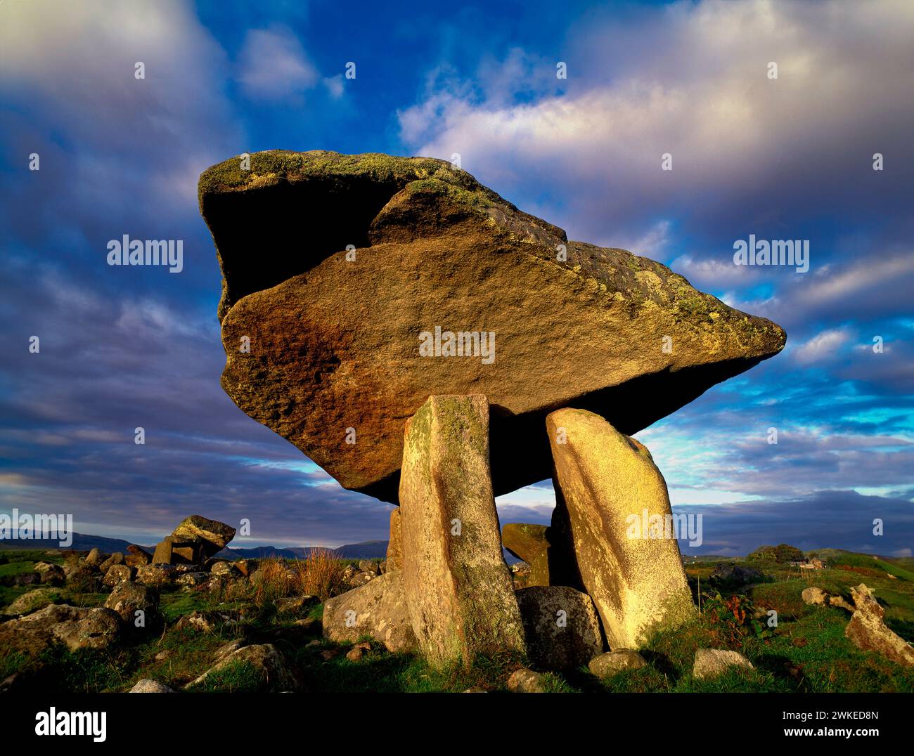 Kilclooney More Dolmen, Ardara, Contea di Donegal, Irlanda Foto Stock