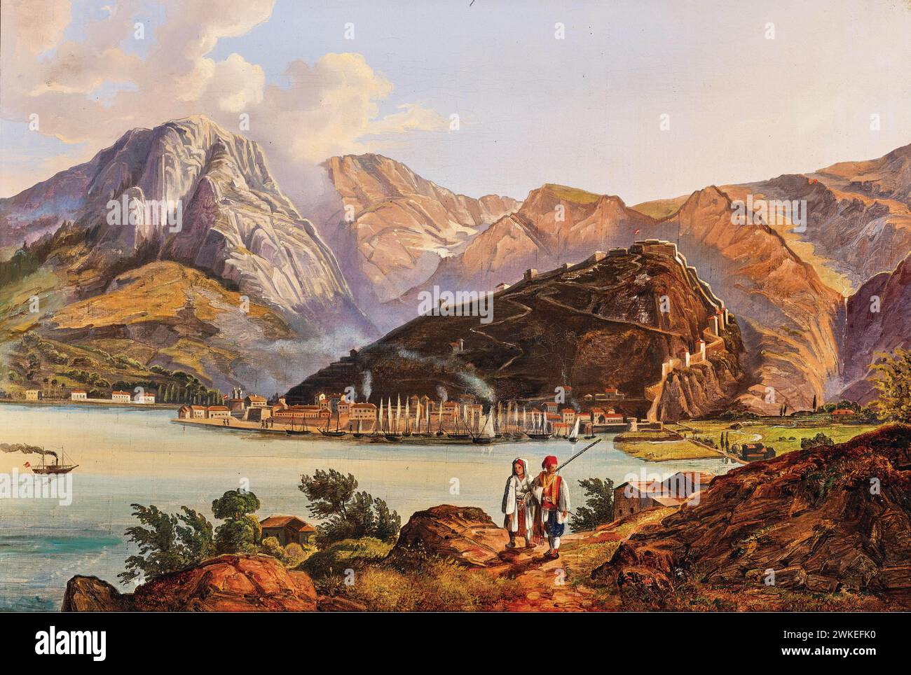 Blick auf die Stadt Kotor. Museo: Privatsammlung. Autore: Unbekannter Künstler. Foto Stock