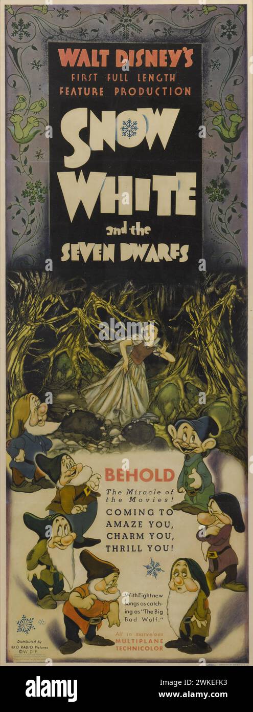 Poster del film "Biancaneve e i sette nani". Museo: © The Walt Disney Company. Autore: Myron 'Grim' Natwick. Foto Stock