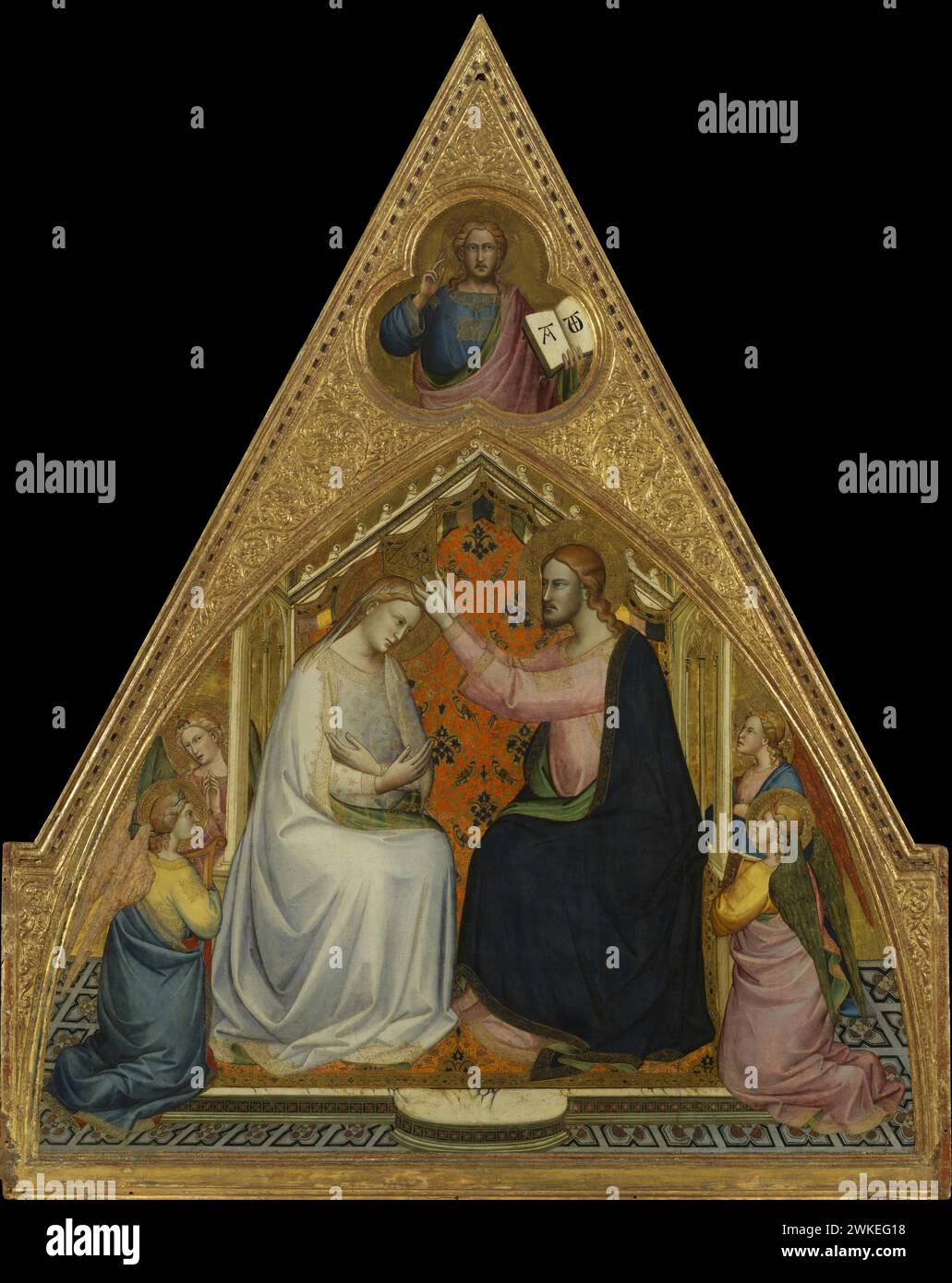 L'incoronazione della Vergine. Museo: Courtauld Institute of Art, Londra. Autore: LORENZO MONACO. Foto Stock