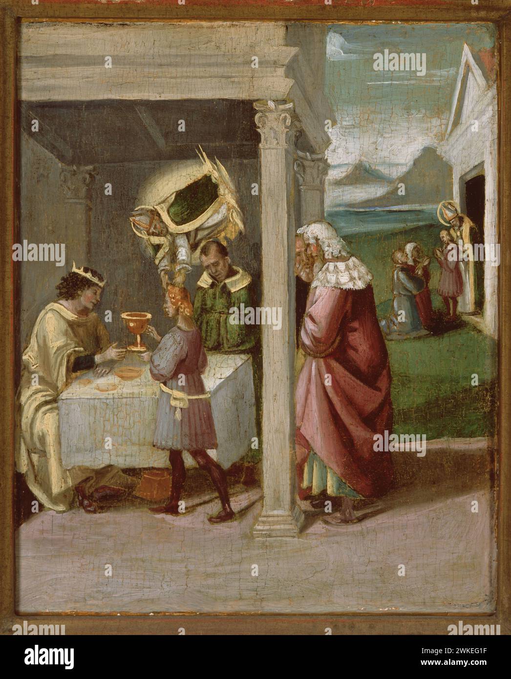 DAS Wunder des Heiligen Nikolaus. Museo: Museo dell'Accademia Etrusca e della Città di Cortona. Autore: LUCA SIGNORELLI. Foto Stock
