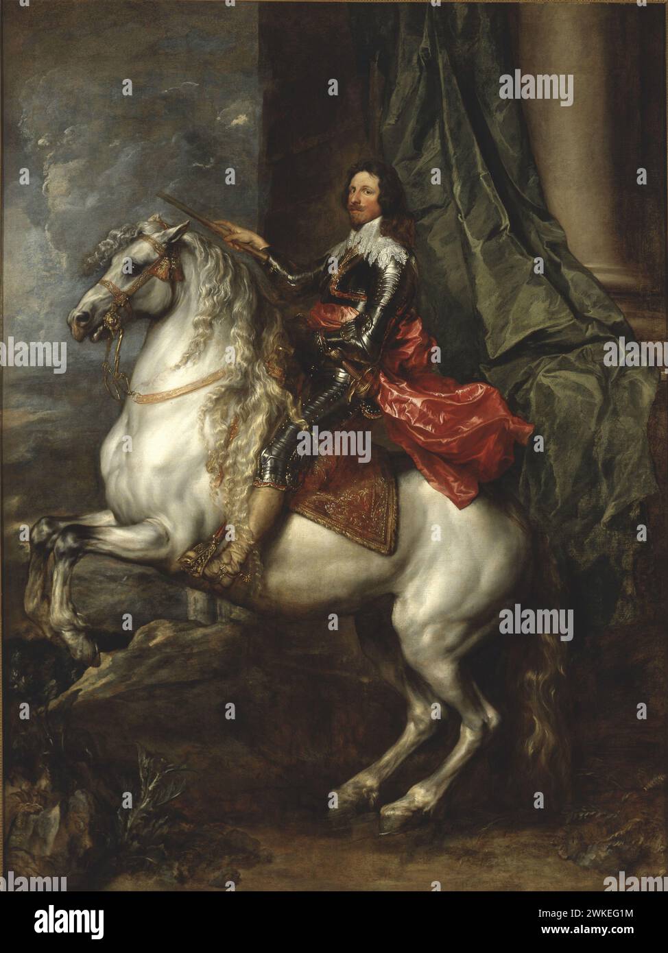 Reiterporträt von Thomas Franz von Savoyen (1596-1656), Fürst von Carignano. Museo: Galleria Sabauda, Torino. Autore: Dyck, Sir Anthonis, van. Foto Stock