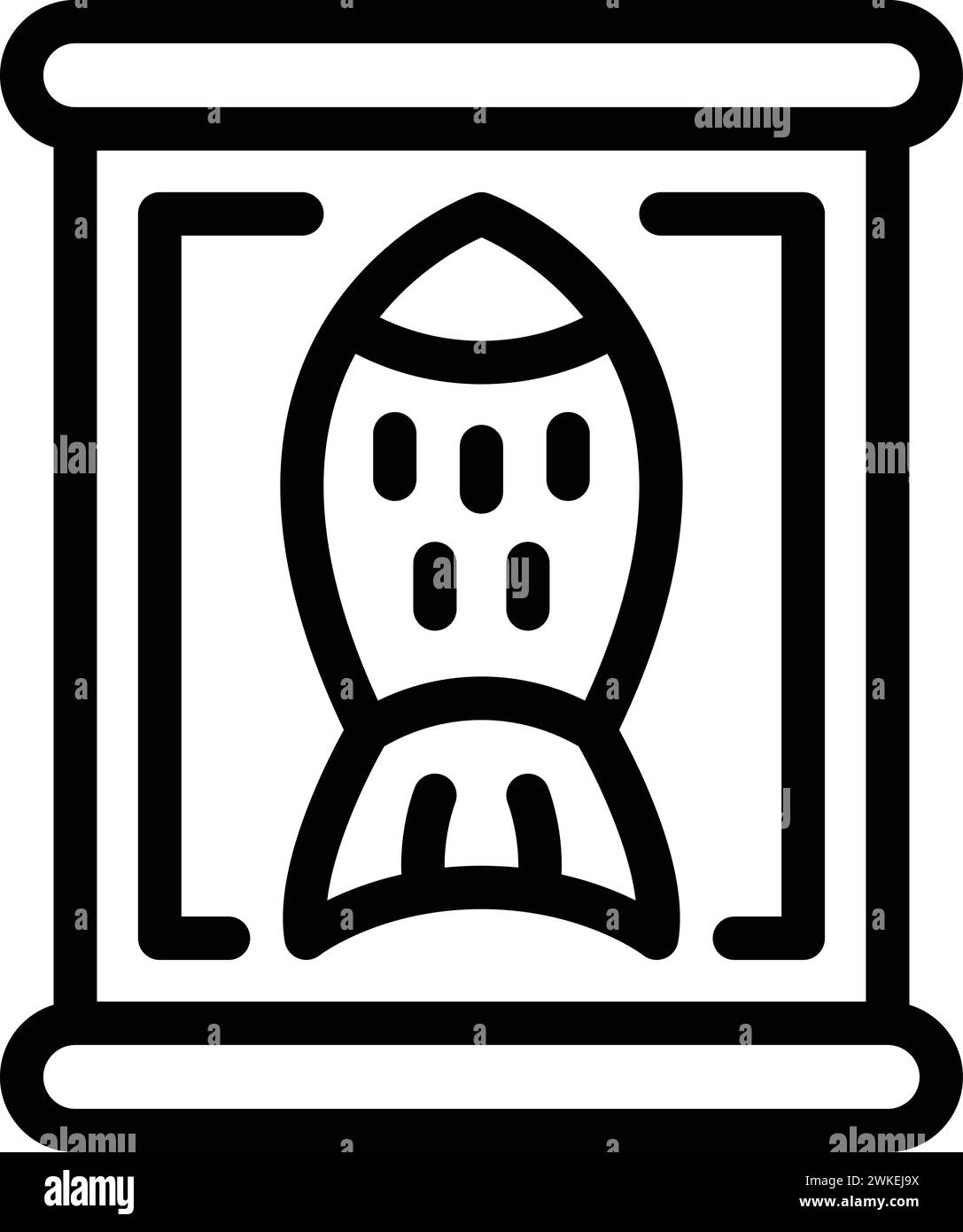 Simbolo del sacchetto di plastica ermetica. Pacchetto impermeabile. Confezione di cibo conservata Illustrazione Vettoriale