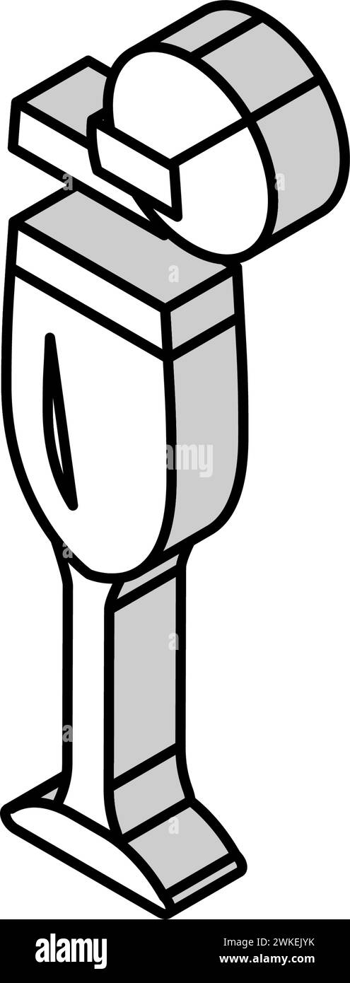illustrazione vettoriale dell'icona isometrica della bevanda mimosa in vetro Illustrazione Vettoriale