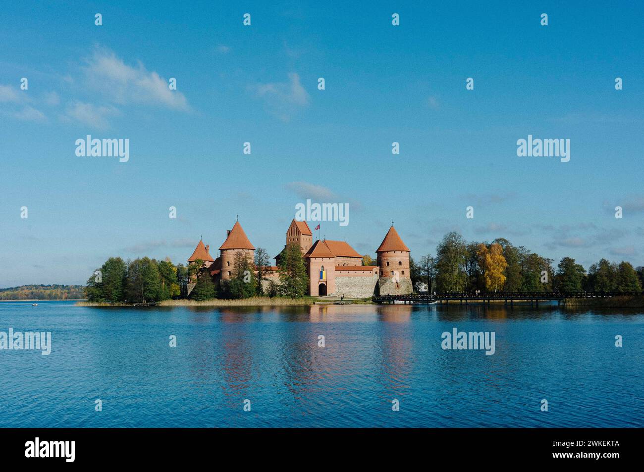 © Jan Schmidt-Whitley/le Pictorium/MAXPPP - Trakai 19/02/2024 Jan Schmidt-Whitley/le Pictorium - 19/02/2024 - lituanie/les pays Baltes/Trakai - Chateau de Trakai. Trakai etait l'un des principaux centers du Grand-Duche de Lituanie, et le chateau avait une grande importance Strategique. Le Chateau est un haut lieu du tourisme en Lituanie. - Valeurs Actuelles out, no jdd, jdd out, RUSSIA OUT, NO RUSSIA #norussia/19/02/2024 - lituania/paesi baltici/Trakai - Castello di Trakai. Trakai era uno dei centri principali del Granducato di Lituania, e il castello era di grande spessore Foto Stock