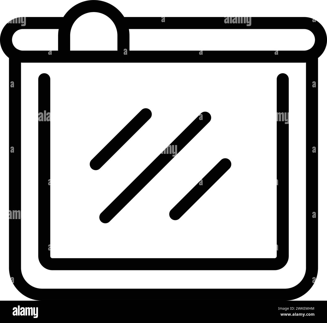 Vettore contorno icona busta sigillata. Sacchetto ermetico di plastica. Pacchetto di imballaggio ermetico Illustrazione Vettoriale