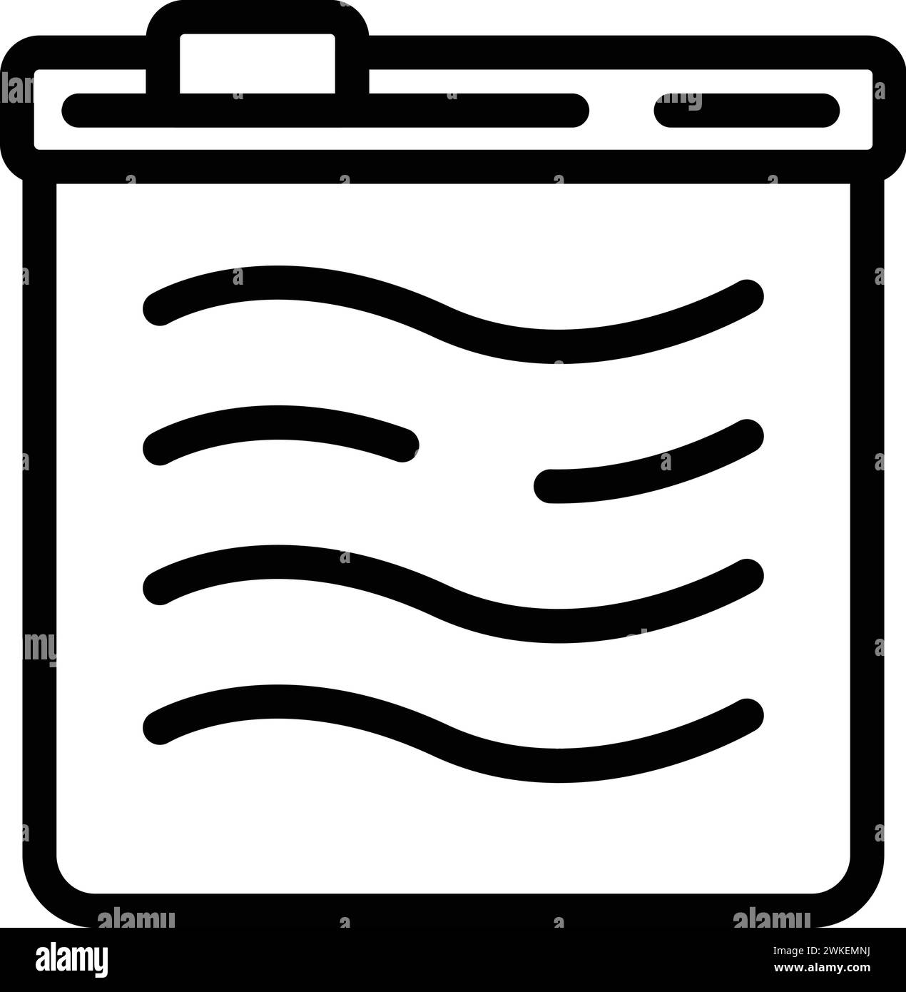 Avvolgimento dell'icona del sacchetto ermetico contorno vettore. Custodia trasparente senza aria. Confezione ermetica in plastica Illustrazione Vettoriale