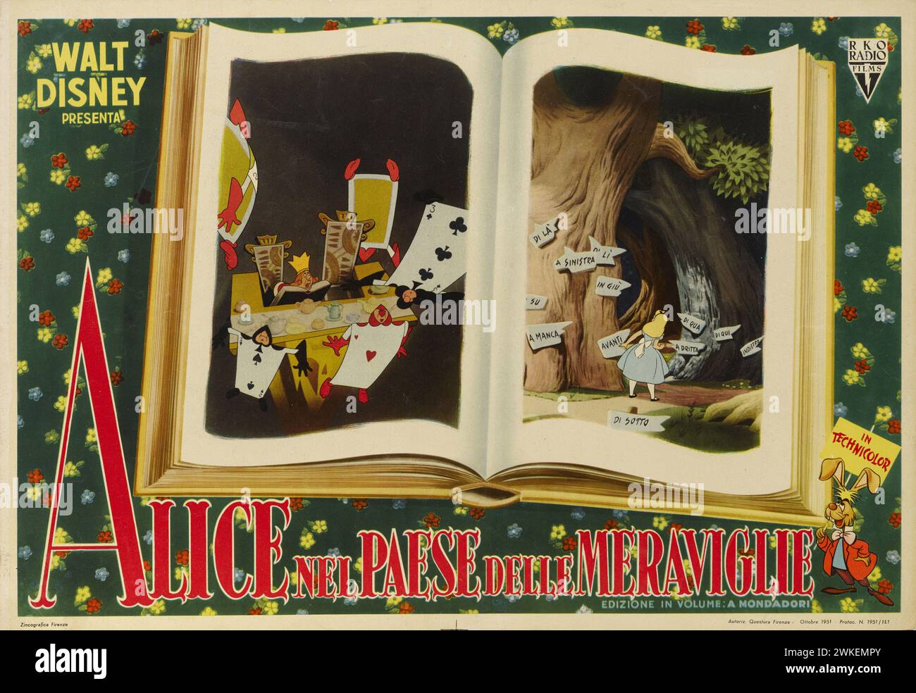 Poster del film "Alice nel Paese delle meraviglie". Museo: © The Walt Disney Company. AUTORE: WALT DISNEY PRODUCTIONS. Foto Stock