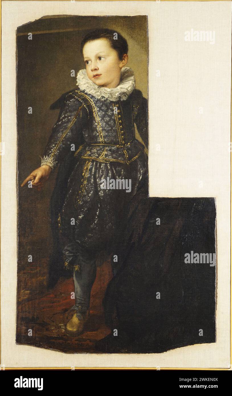 Porträt von Ansaldo Pallavicino als Kind. Museo: Galleria Nazionale di Palazzo Spinola, Genova. Autore: Dyck, Sir Anthonis, van. Foto Stock
