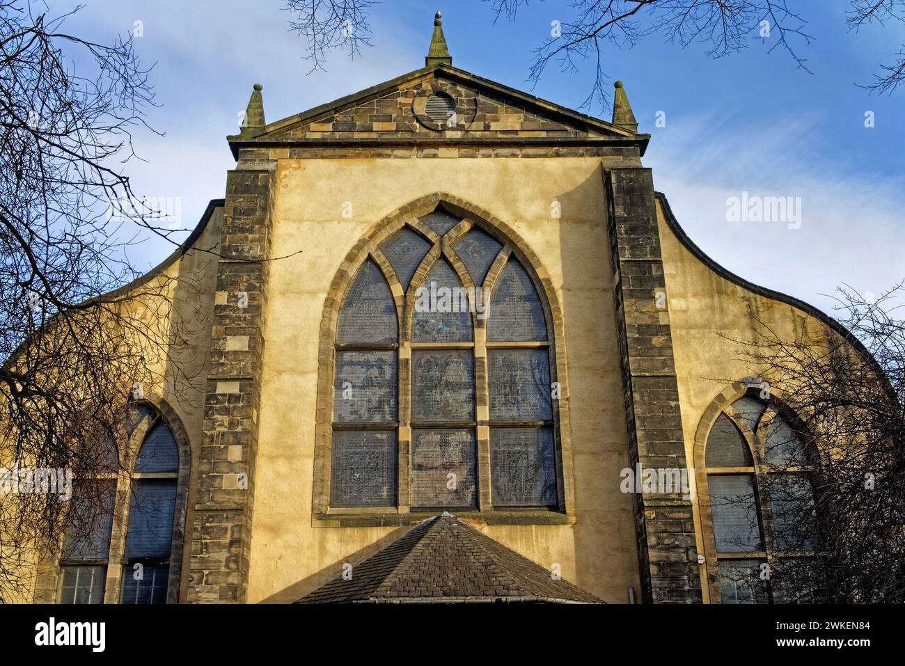 Regno Unito, Scozia, Edimburgo, Greyfriars Kirk, West Gable Foto Stock