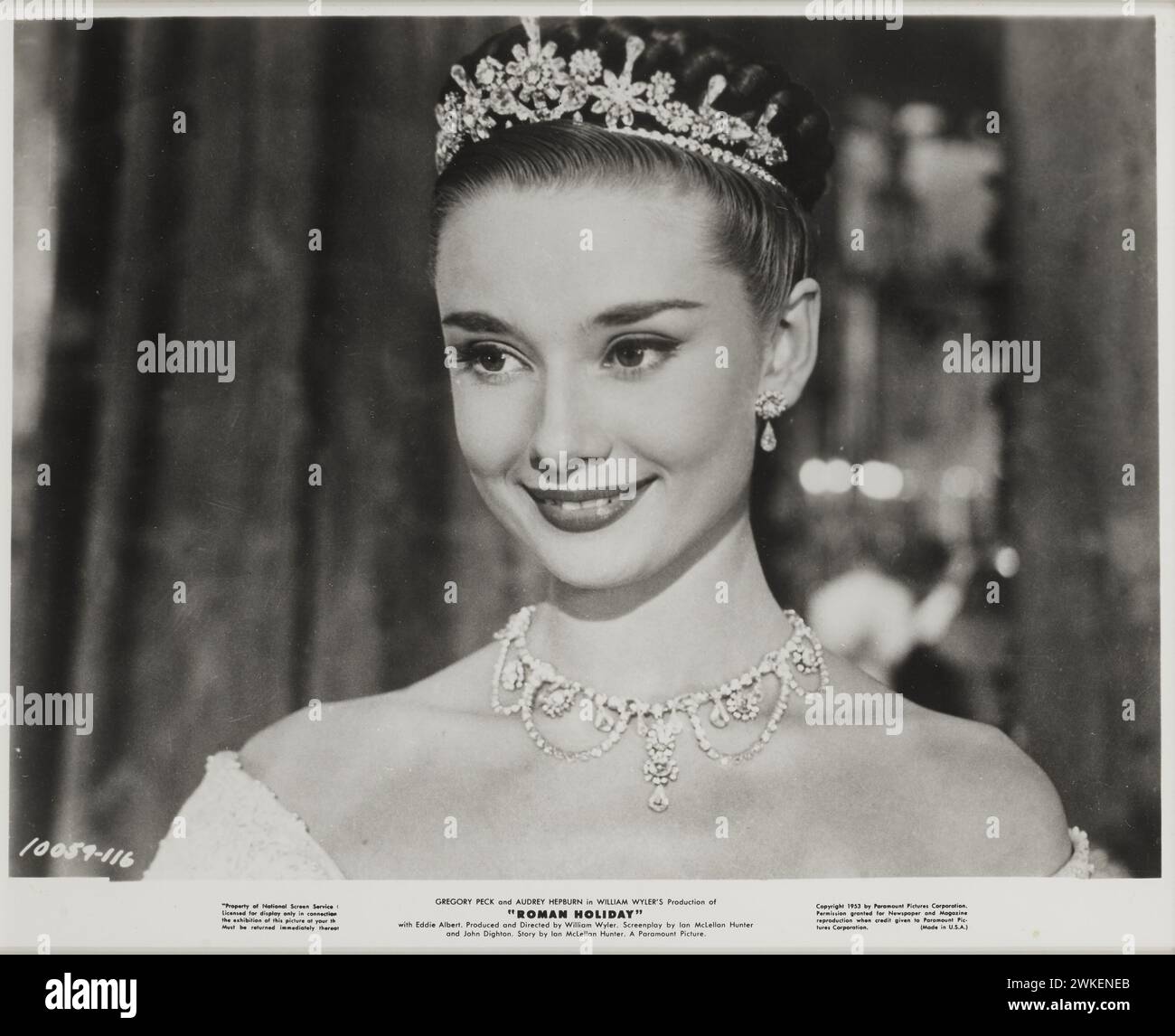 Audrey Hepburn nel film "Vacanze romane" di William Wyler. Museo: COLLEZIONE PRIVATA. Autore: ANONIMO. Foto Stock