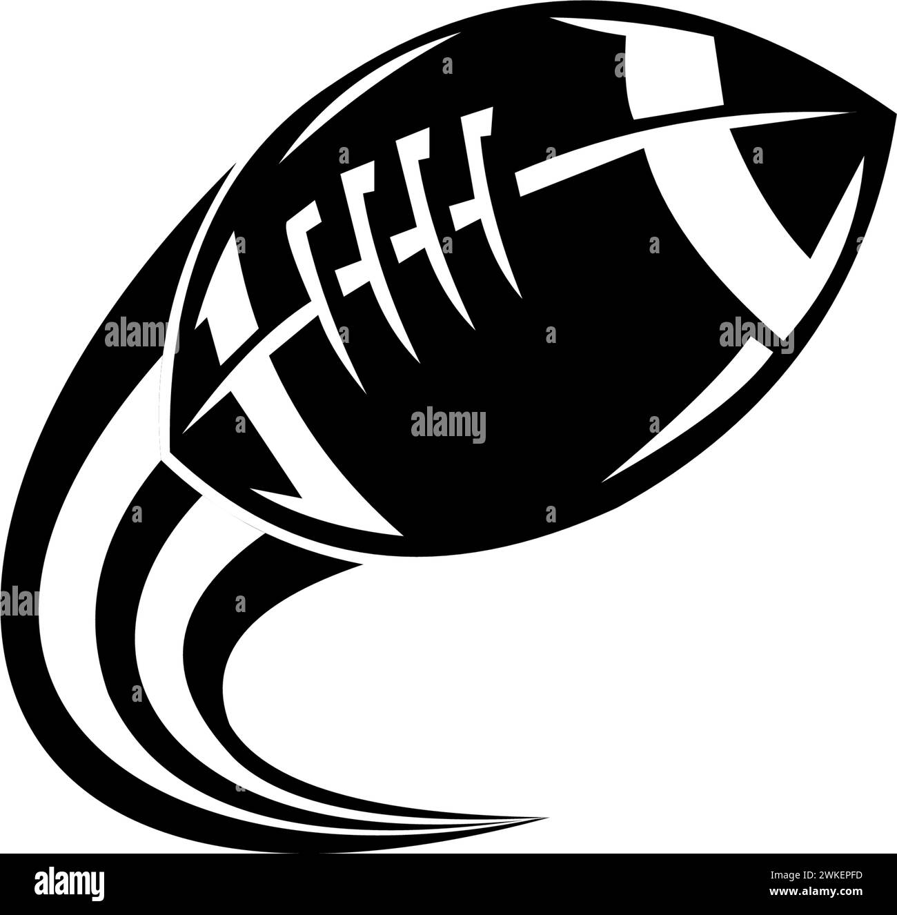 Illustrazione vettoriale della palla da rugby, American Logo Sport, attrezzatura atletica, stile di vita sano, illustrazione vettoriale attività fisica, Illustrazione Vettoriale