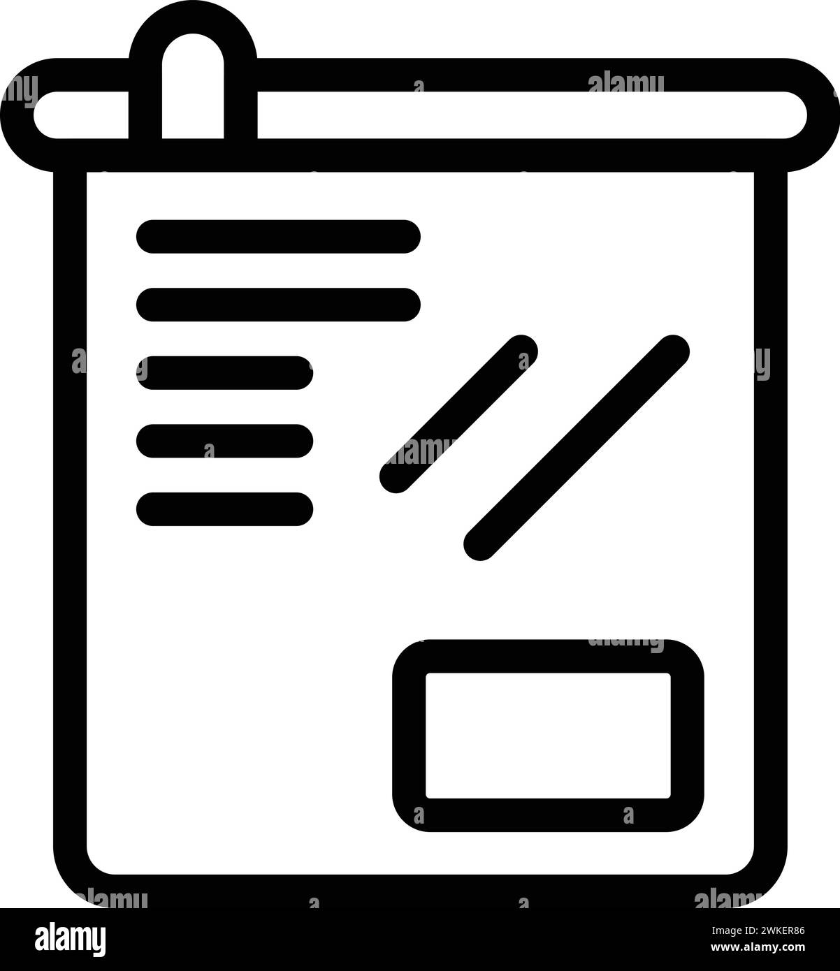 Vettore contorno icona airbag ermetico. Contenitore trasparente in plastica. Confezione sottovuoto sigillata Illustrazione Vettoriale