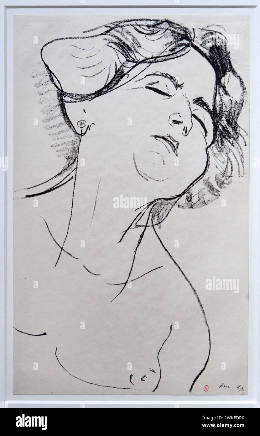 “Tête de femme, les yeux clos”, 1906, Henri Matisse (1869-1954) Foto Stock