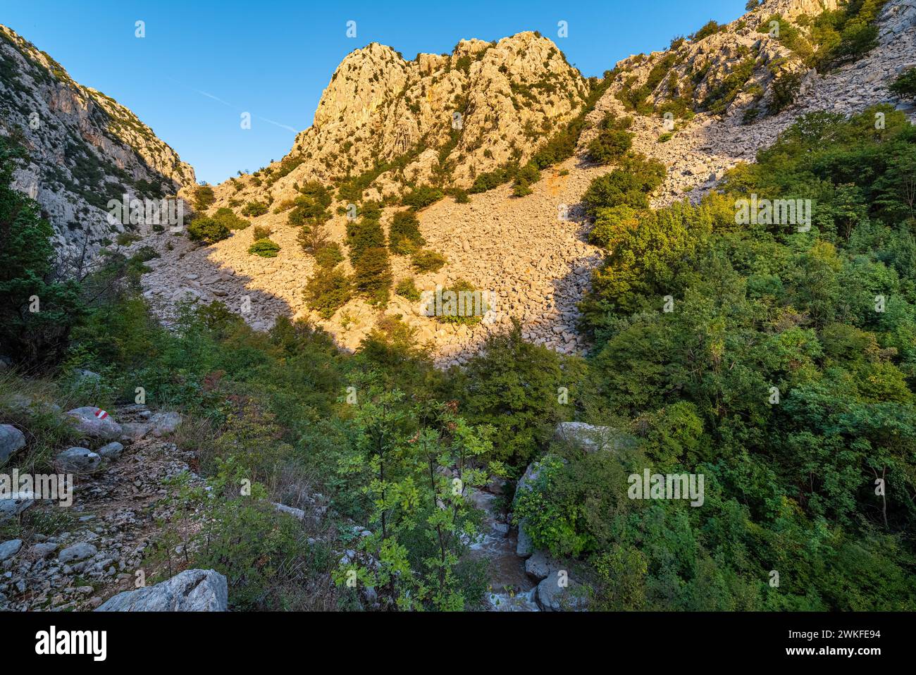Mala Paklenica, montagna Velebit, Croazia Foto Stock
