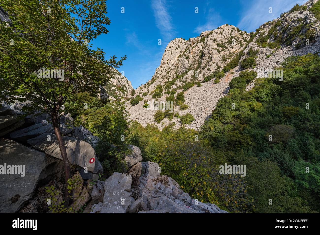 Mala Paklenica, montagna Velebit, Croazia Foto Stock