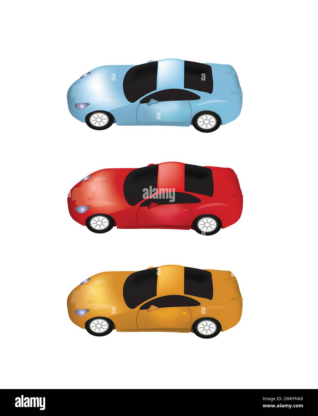 Set auto sportive. illustrazione vettoriale Illustrazione Vettoriale