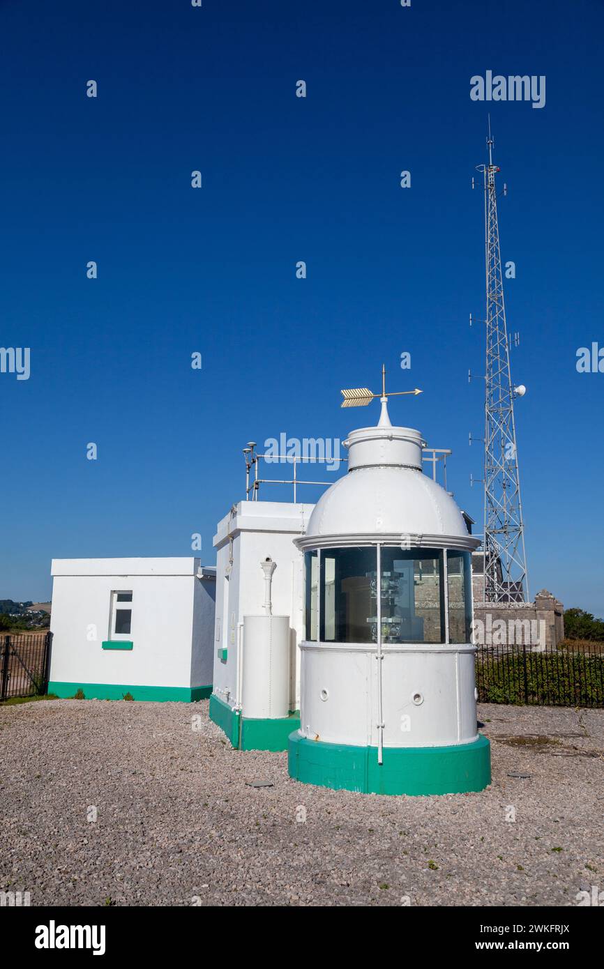 Faro di Berry Head una delle torri più piccole delle isole britanniche, vicino a Brixham, Devon Foto Stock