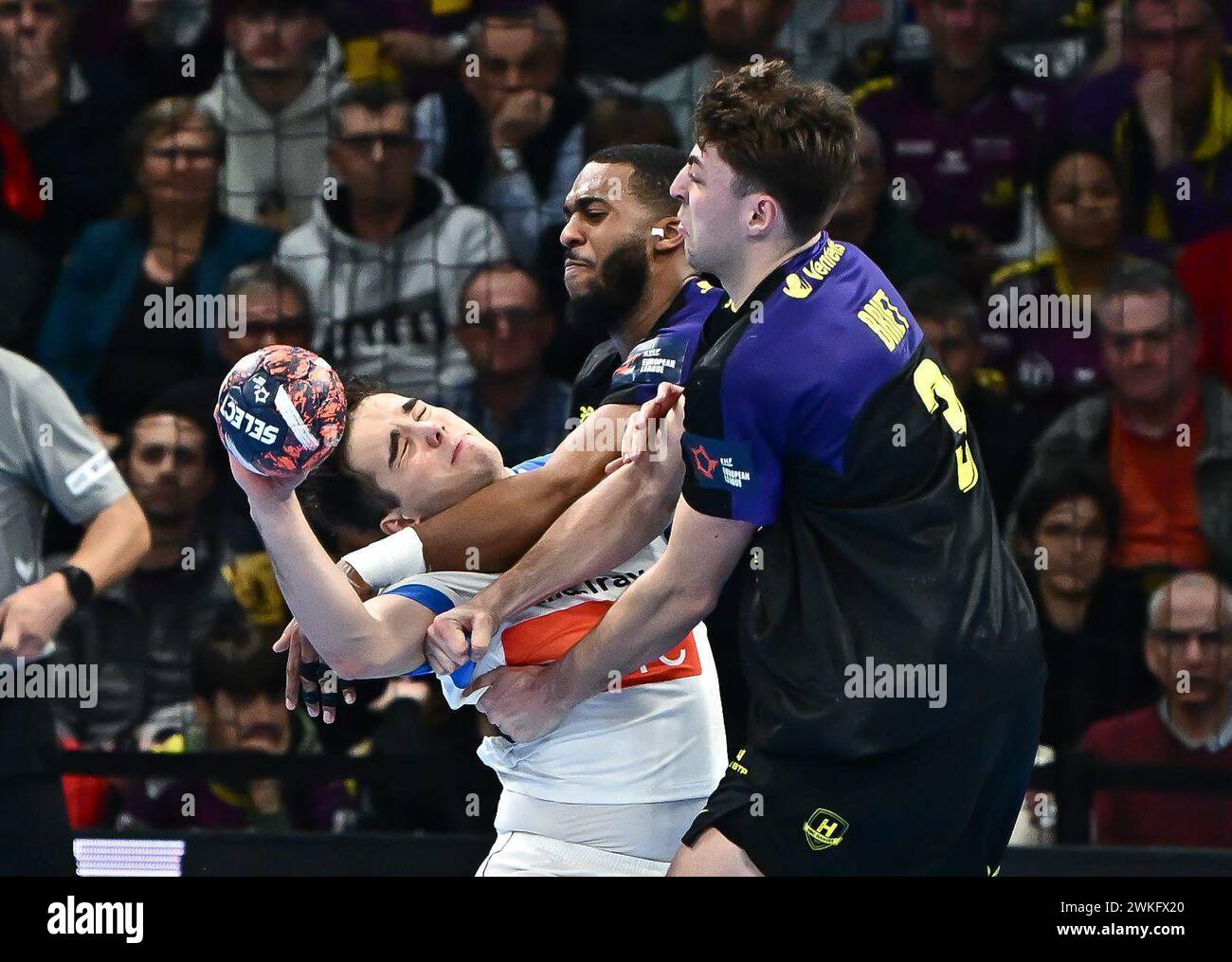 Nantes, Francia. 20 febbraio 2024. © PHOTOPQR/OUEST FRANCE/Franck Dubray ; Nantes ; 20/02/2024 ; Handball EHF European League HBC Nantes contre Gornik Zabrze Thibaud Briet /H Nantes (foto Franck Dubray) crediti: MAXPPP/Alamy Live News Foto Stock