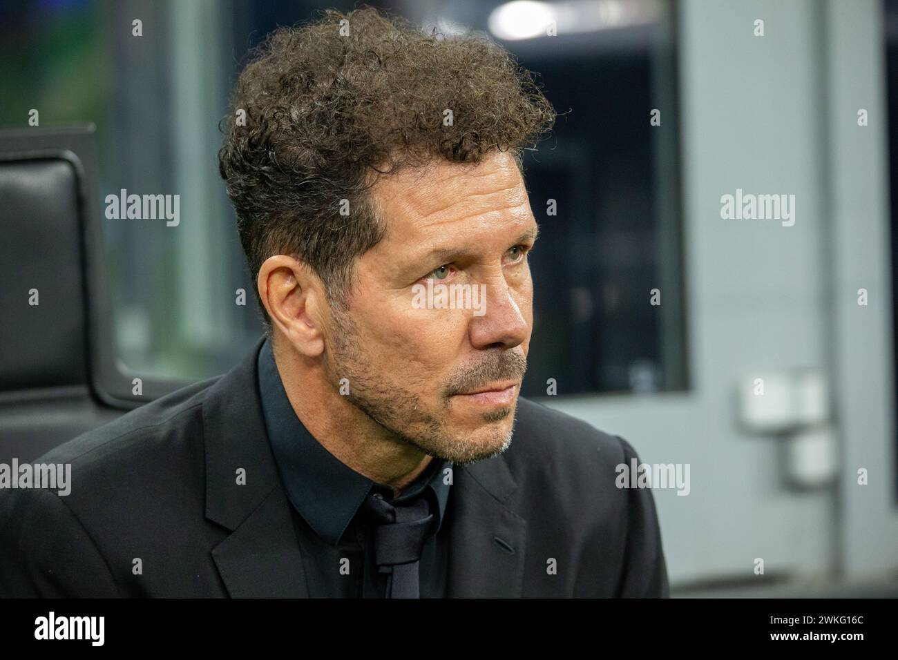 Milano, Italia - 20 febbraio 2024 - campionato campioni - Inter-Atletico Madrid - diego simeone allenatore atletico madrid crediti: Kines Milano/Alamy Live News Foto Stock