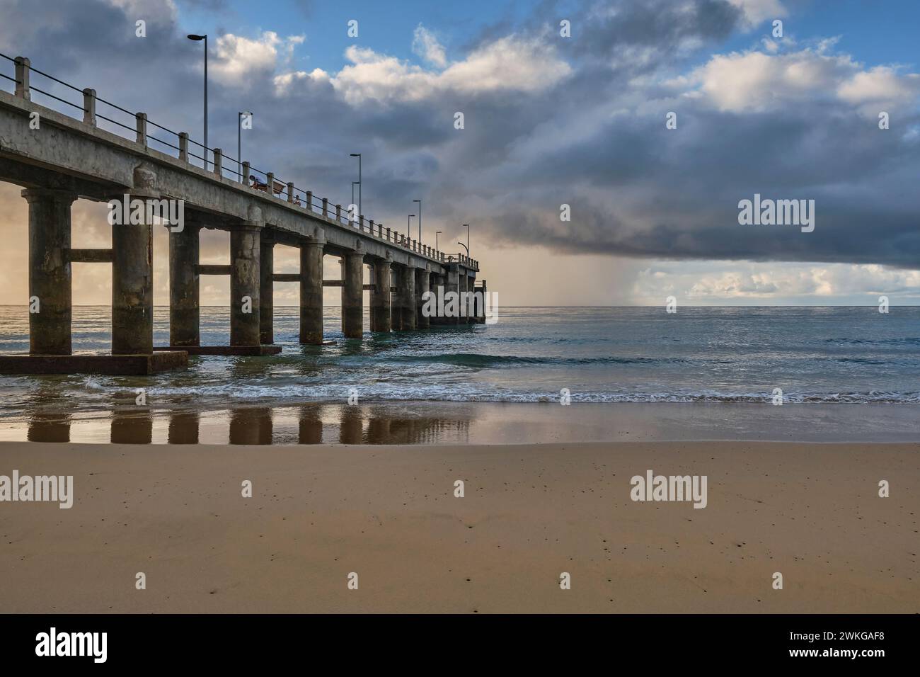 Spiaggia di Porto Santo al mattino Foto Stock