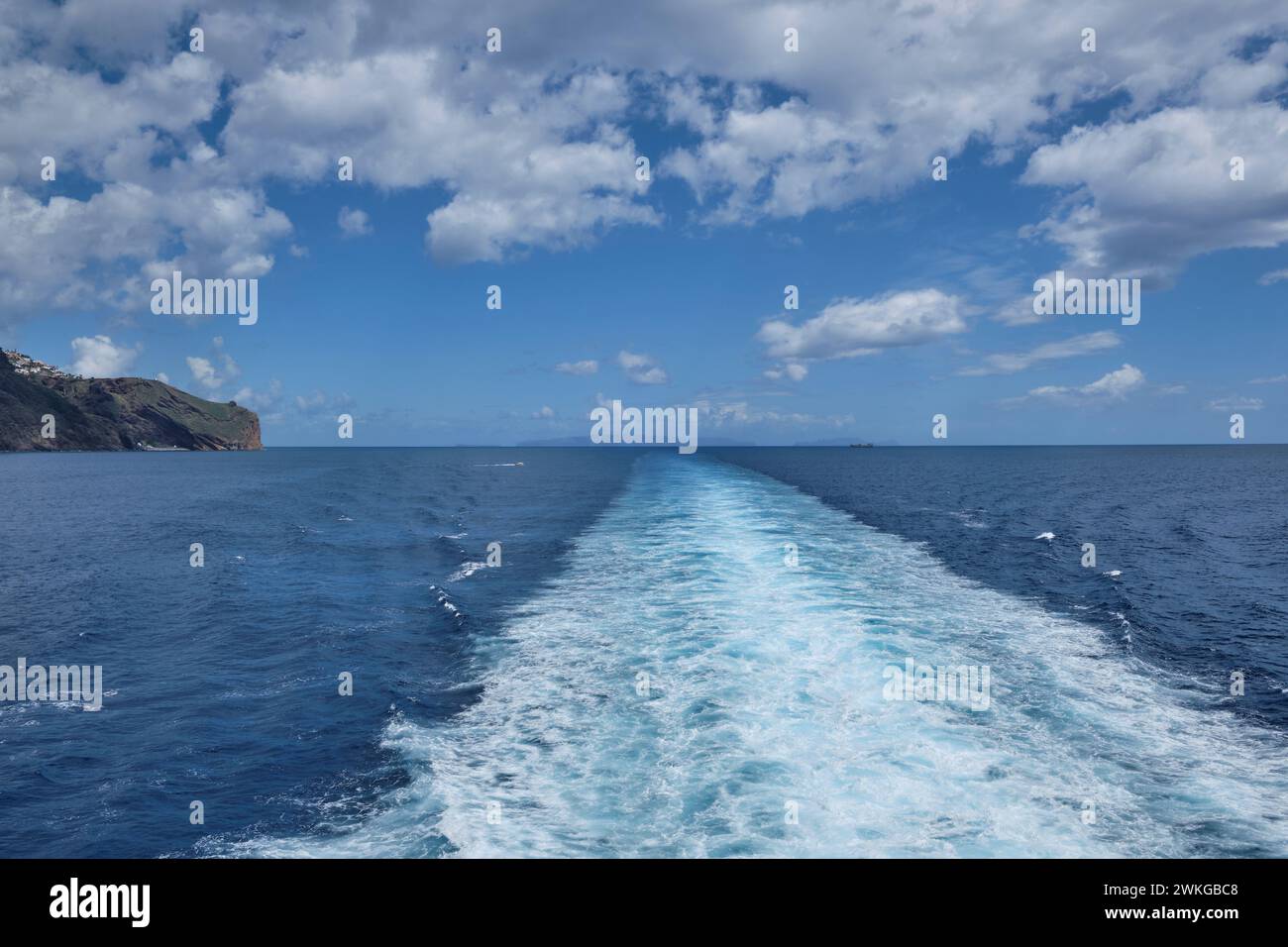 Gita in traghetto da Porto Santo all'isola di Madeira Foto Stock