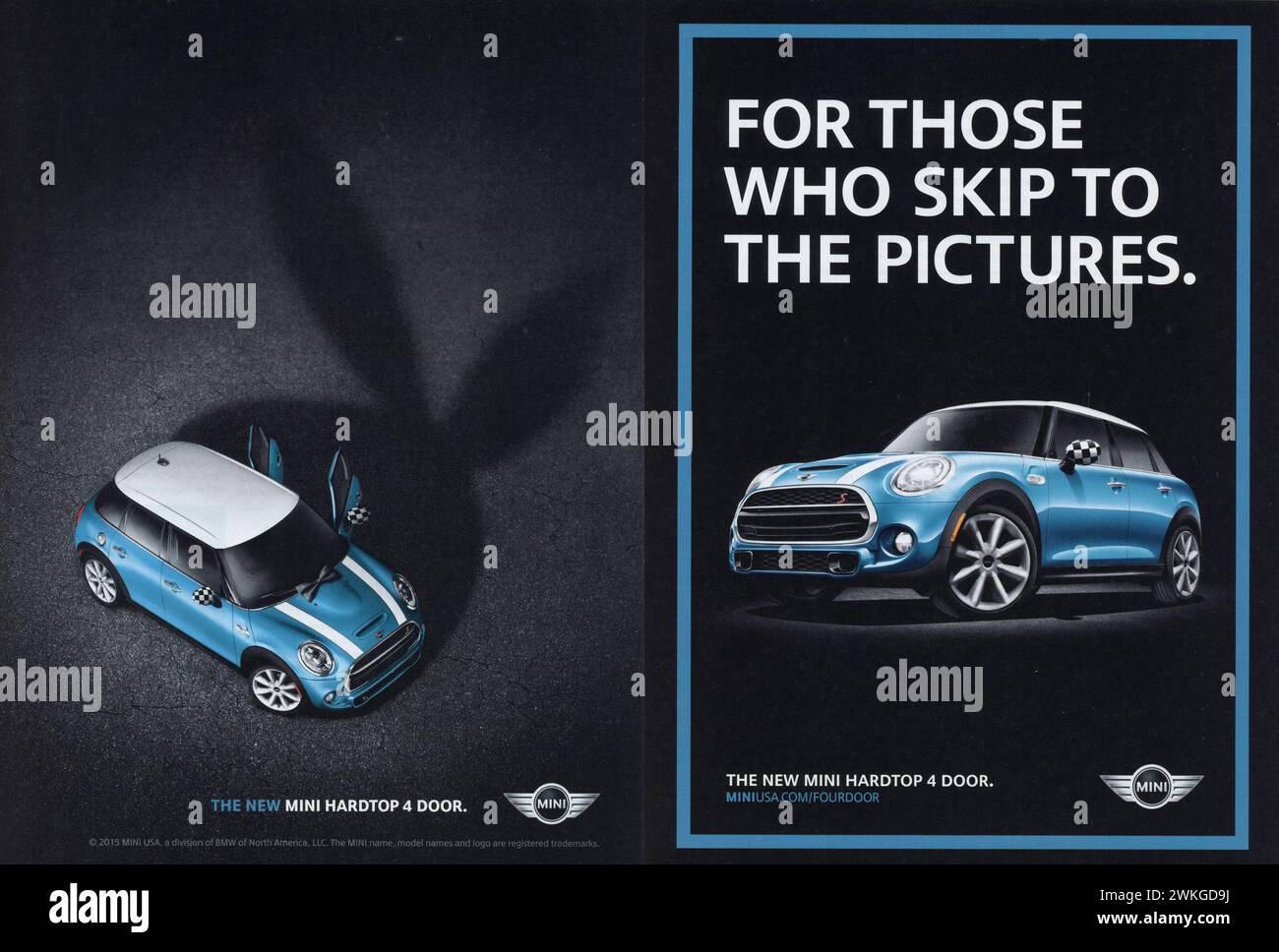 Rivista vintage "Playboy" aprile 2015 Advert, USA Foto Stock