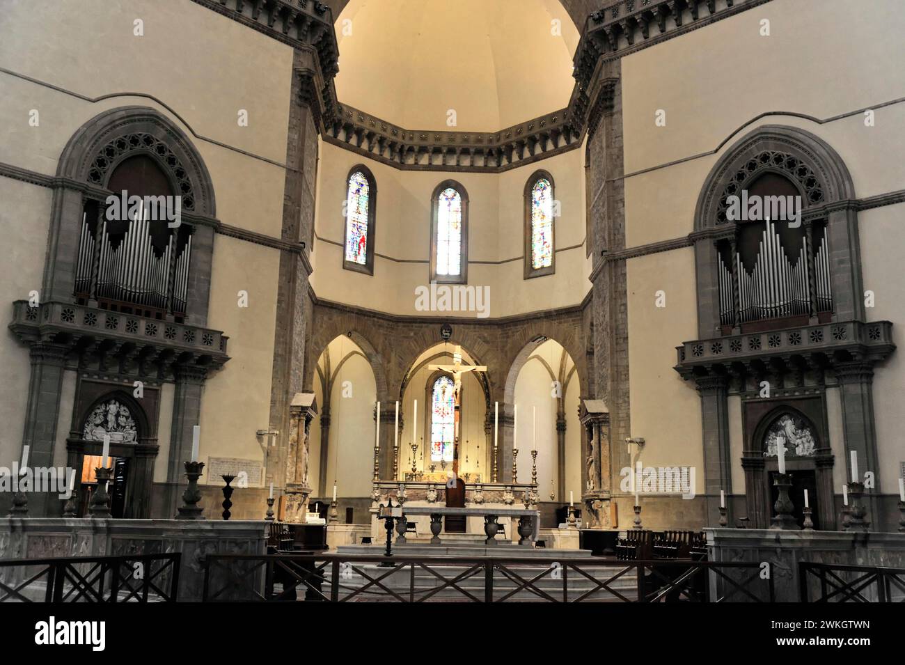 Cattedrale di Santa Maria del Fiore, vista interna, Firenze, Toscana, Italia Foto Stock