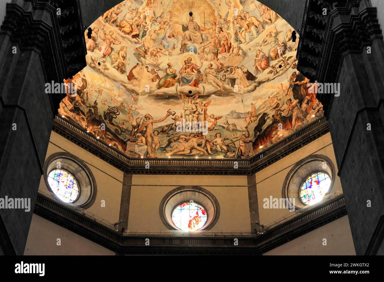 Cattedrale di Santa Maria del Fiore, vista interna, Firenze, Toscana, Italia Foto Stock