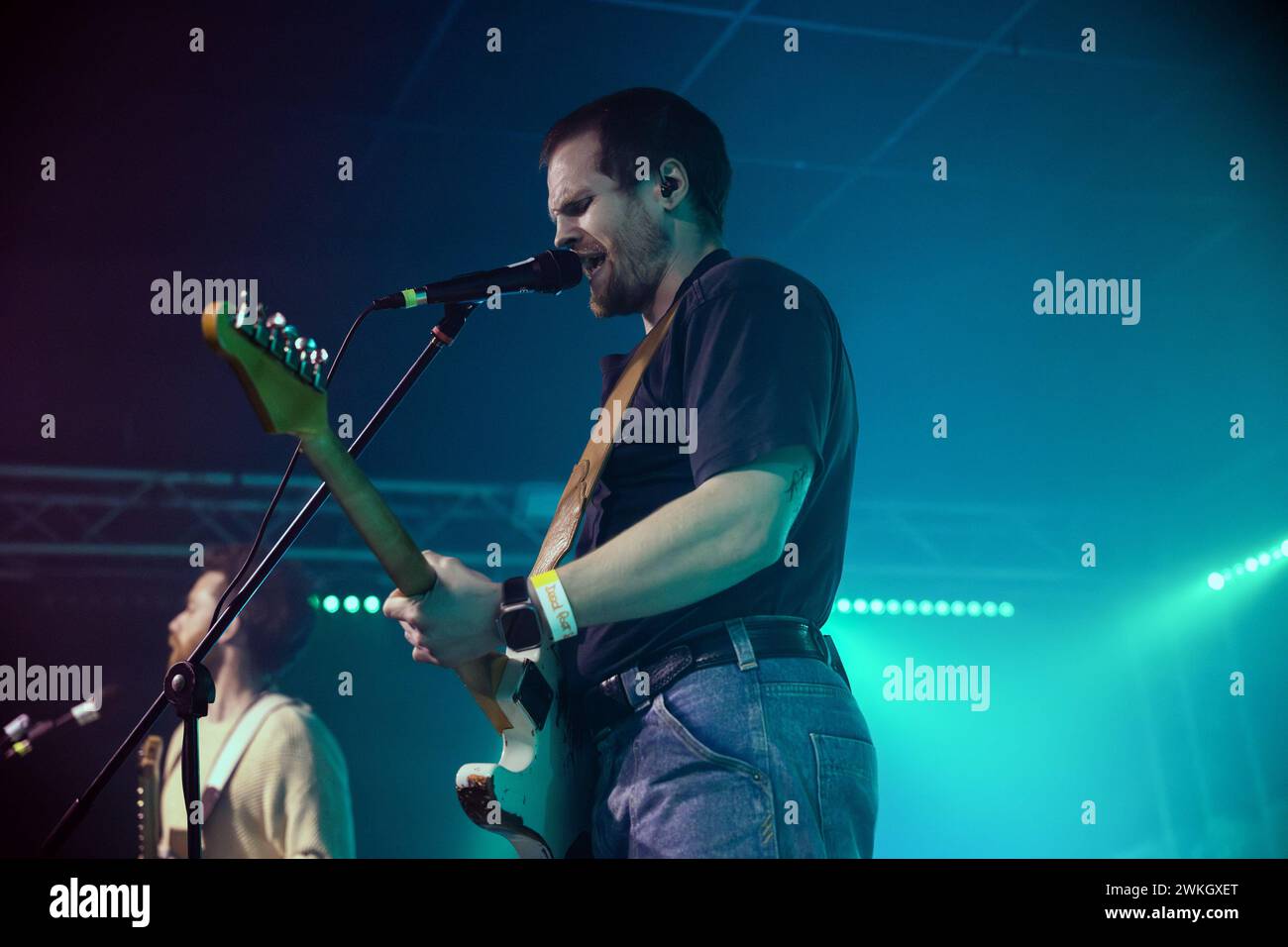 Milano, Italia. 20 febbraio 2024. Jack Underkofler dei Dead Poet Society si esibisce dal vivo al Legend di Milano. Credito: SOPA Images Limited/Alamy Live News Foto Stock