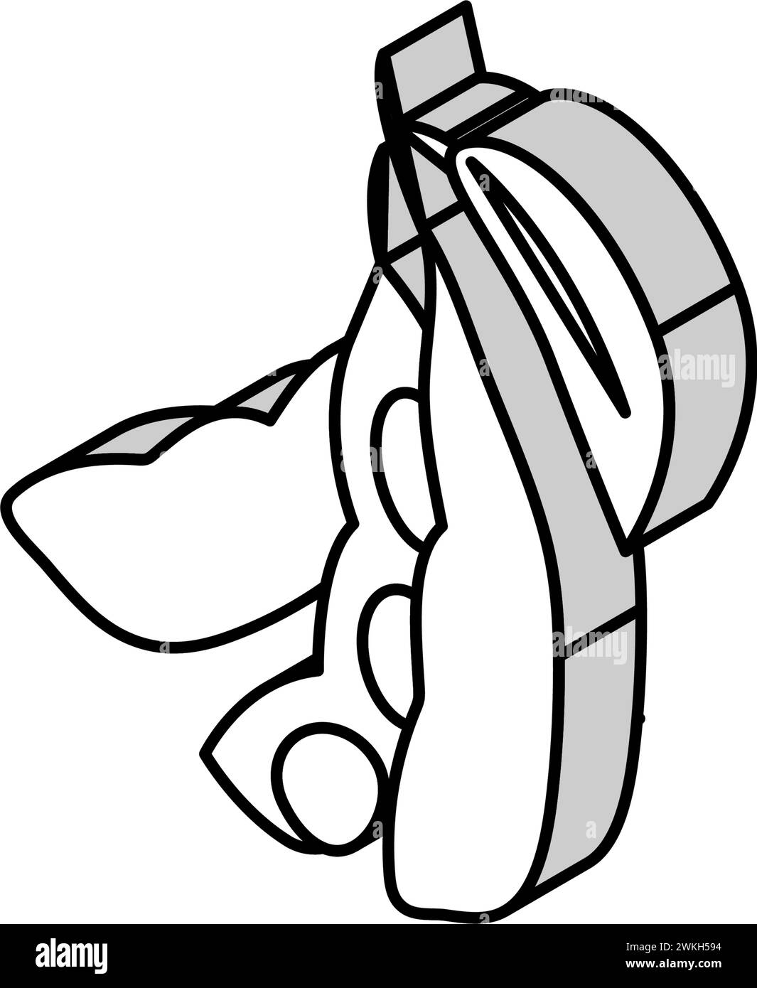 illustrazione vettoriale dell'icona isometrica delle foglie di piante di soia Illustrazione Vettoriale