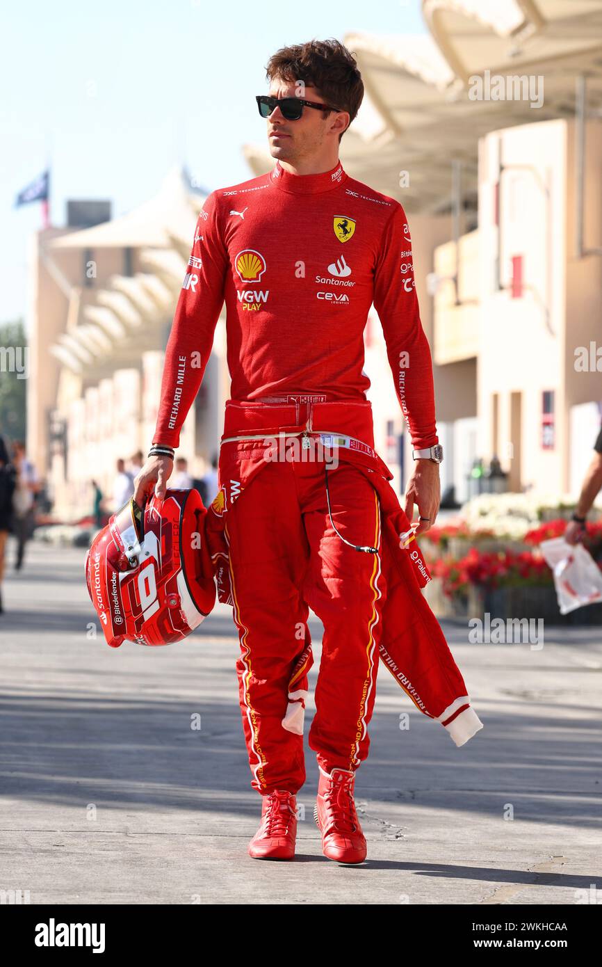 Sakhir, Bahrein. 21 febbraio 2024. Charles Leclerc (MON) Ferrari. Formula One Testing, Day One, mercoledì 21 febbraio 2024. Sakhir, Bahrein. Crediti: James Moy/Alamy Live News Foto Stock