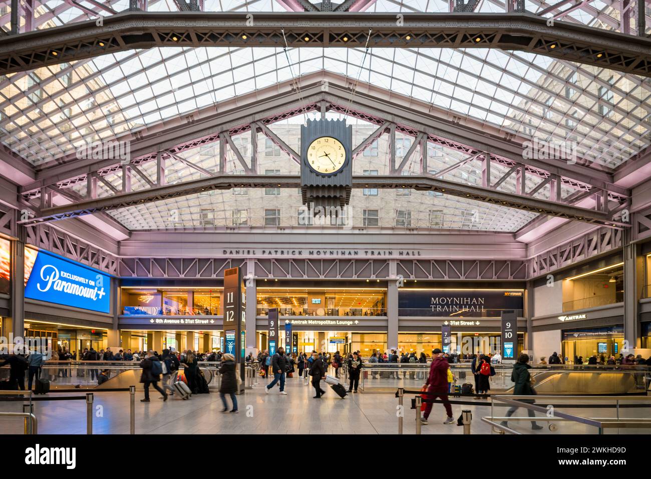 MOYNIHAN TRAIN HALL PENNSYLVANIA STAZIONE NEW YORK CITTÀ NEW YORK STATI UNITI Foto Stock