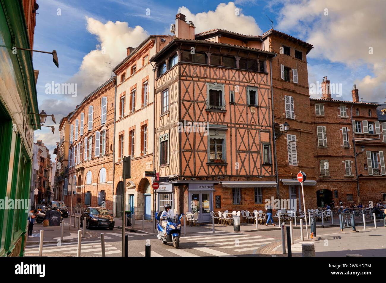 Rue Henri de Gorsse, Tolosa, Haute-Garonne, Occitanie, Francia, Europa. Foto Stock