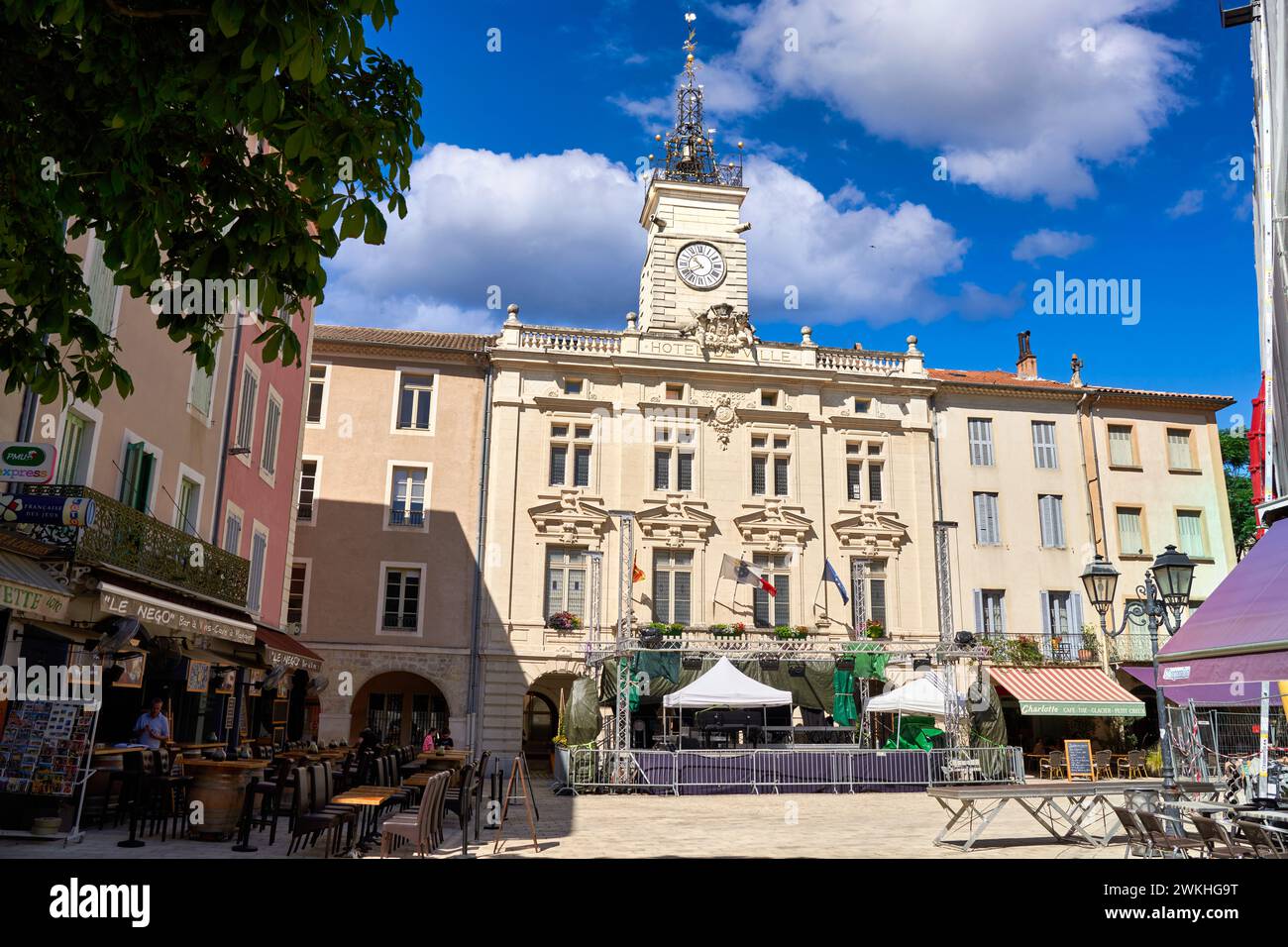 Hotel de Ville, Orange, Place Georges Clemenceau, Vaucluse, Provence-Alpes-Côte d’Azur, Francia, Europa Foto Stock