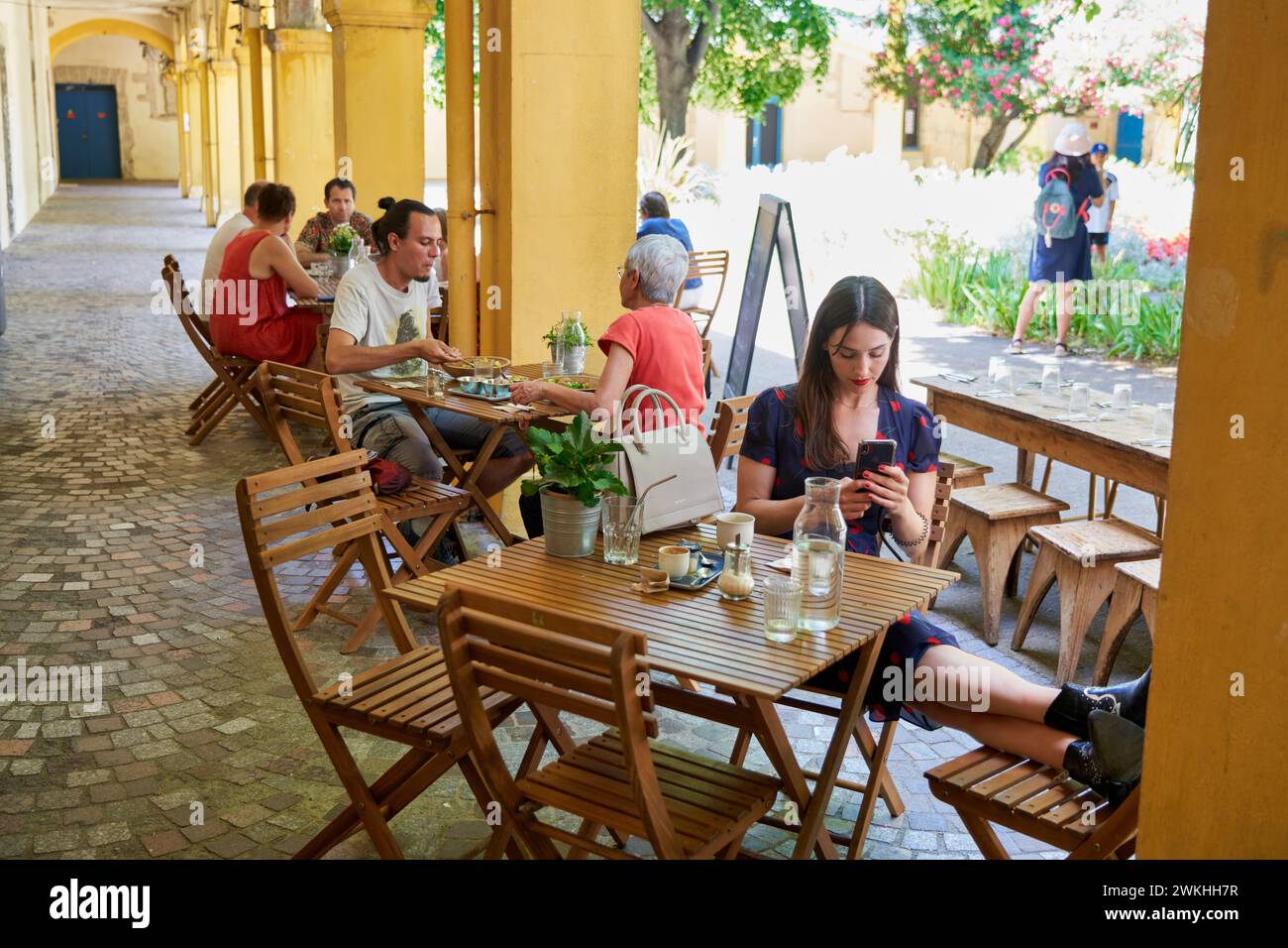 L'espace Van Gogh, Arles, Bouches-du-Rhône, Provence-Alpes-Côte d'Azur, Francia, Europa Foto Stock