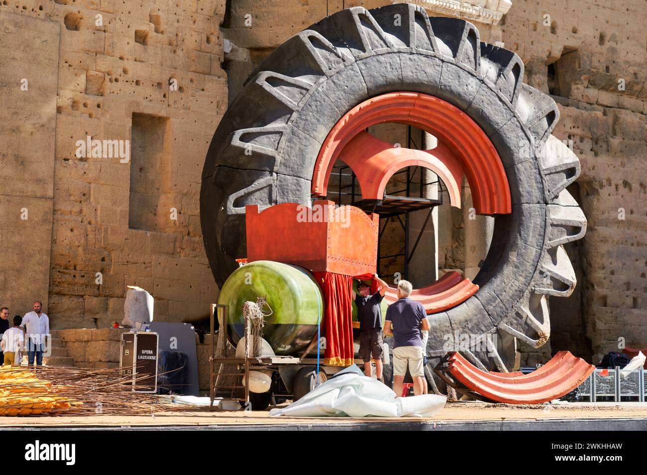 Roman Théâtre Antique d'Orange, Orange, Vaucluse, Provence-Alpes-Côte d'Azur, Francia, Europa Foto Stock